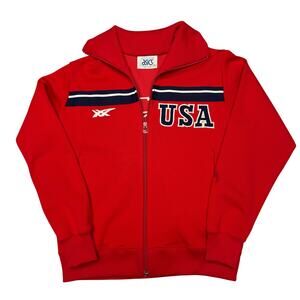 Vintage 80s Asics Team USA Olympics Track Jacket Size 86-3 Made in Japan